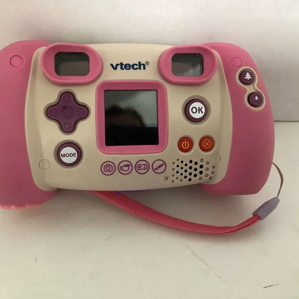 vtech kidizoom camera pink 1227 w/instruction booklet 2011 tested works